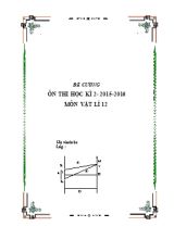 Đề cương ôn tập học kì II Vật lí lớp 12 - Năm học 2015-2016